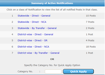 psc notification